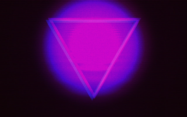 Purple triangle hologram synthwave beeple free wallpaper - medium preview image