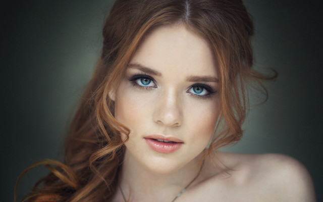 Blonde blueeyes necklace wind blowing free wallpaper - medium preview image