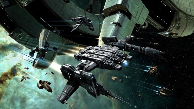 Space station ships smoke astronaut free wallpaper - medium preview image