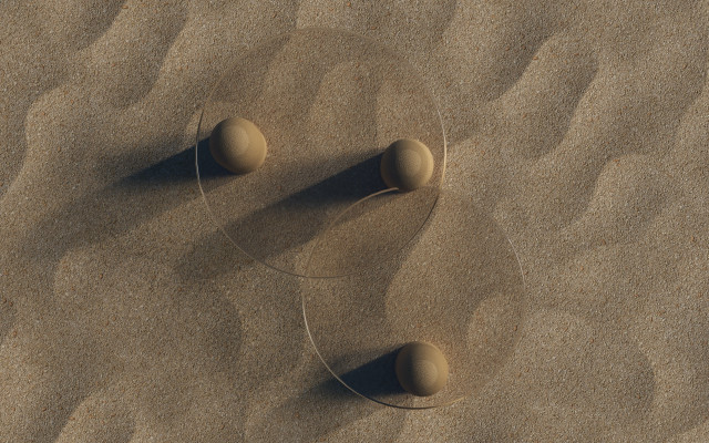 Rock sand beach circle string free wallpaper - medium preview image