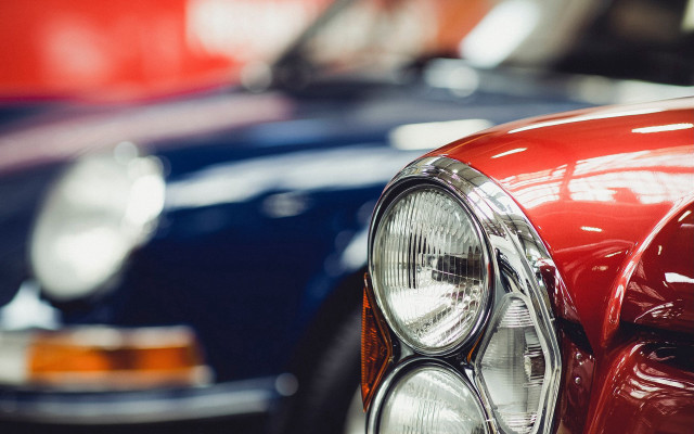 Car headlights row ultrafine shallow free wallpaper - medium preview image