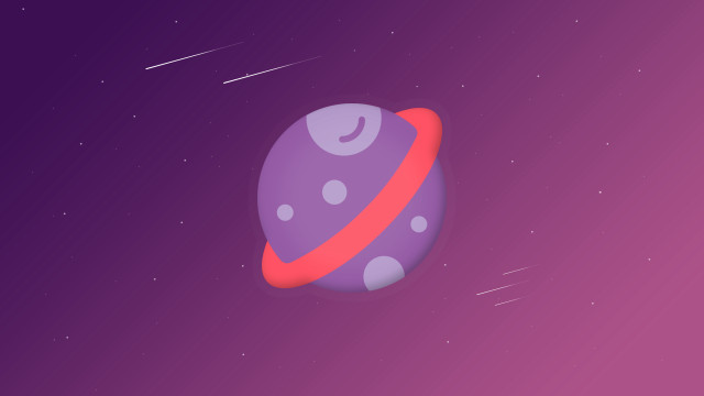 Purple rocket starry sky nebula free wallpaper - medium preview image