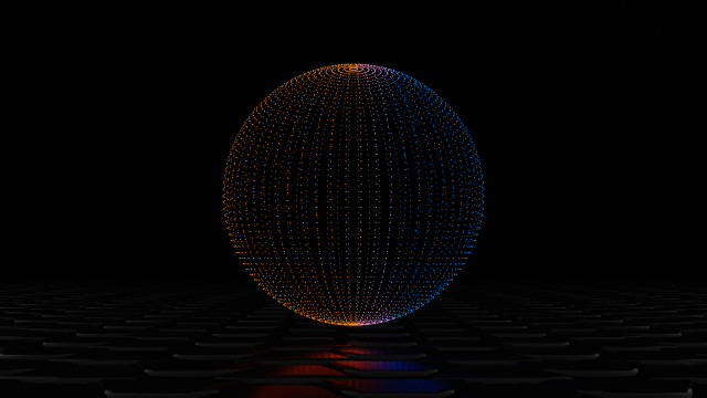 Sphere reflection moon planet starry free wallpaper - medium preview image