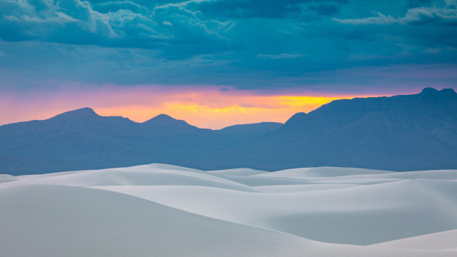 Sunset mountain range clouds hills #7 free wallpaper - medium preview image