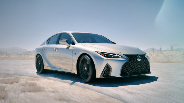 White car desert road 3d free wallpaper - medium preview image