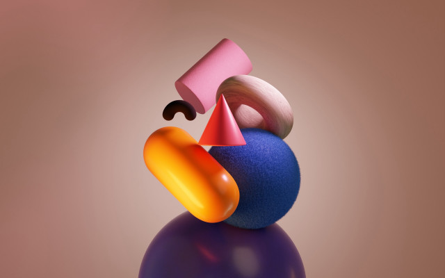 Colorful object on ball table free wallpaper - medium preview image