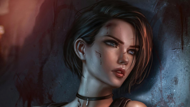 Woman blooded choker darkroom fantasy free wallpaper - medium preview image