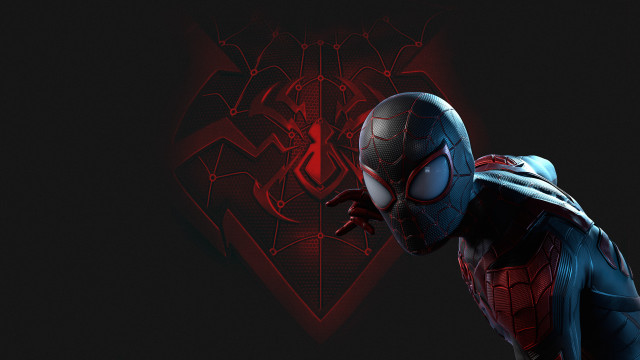 Spiderman redlight glowing helmet blackbackground free wallpaper - medium preview image