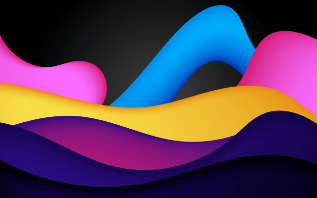 Colorful abstract wavy black white free wallpaper - medium preview image