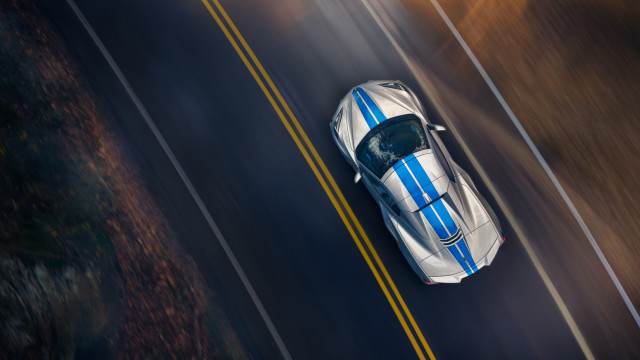 Car blue stripe hood up #3 free wallpaper - medium preview image