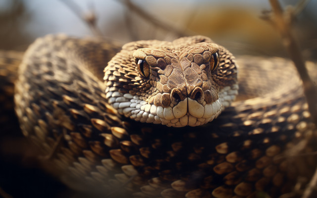 Cobra branch leaves bokeh macro free wallpaper - medium preview image