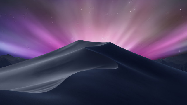 Mountain aurora night sky stars free wallpaper - medium preview image