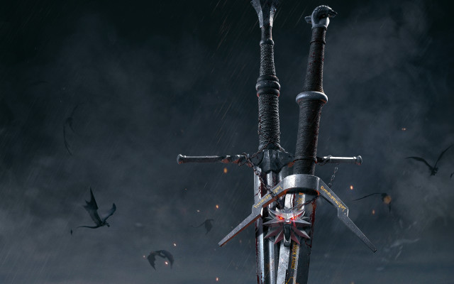Sword bird dark sky crow free wallpaper - medium preview image