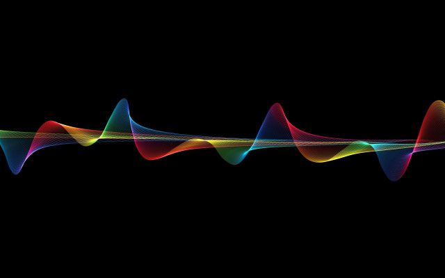 Colorful sound wave white line #2 free wallpaper - medium preview image
