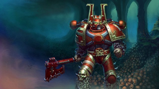 Warhammer ultrafine detailed forest skull free wallpaper - medium preview image