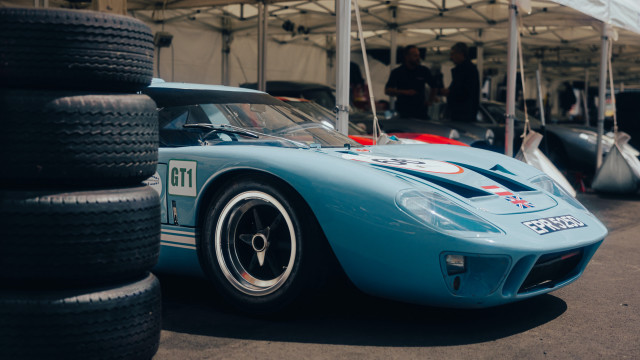Blue racecar tires street tent free wallpaper - medium preview image