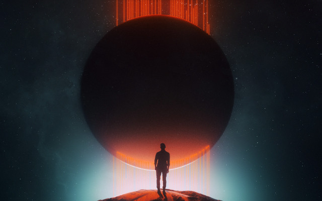 Man mountain giant object red free wallpaper - medium preview image
