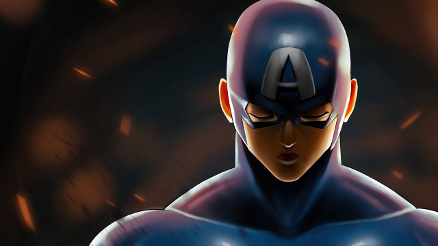 Cartoon hero blue red bodysuit free wallpaper - medium preview image