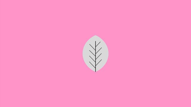Pink leaf minimalist vector illustration free wallpaper - medium preview image