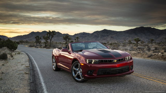 Red sports car desert sunset #2 free wallpaper - medium preview image