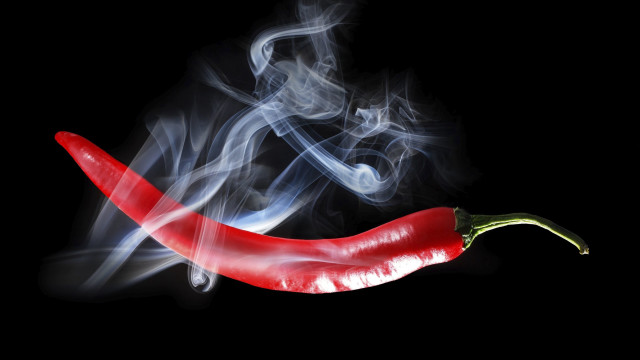 Red hot pepper smoking sword free wallpaper - medium preview image
