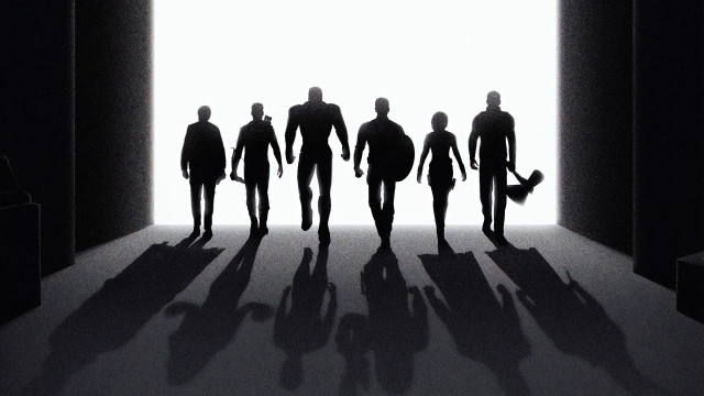 Group people doorway shadows light free wallpaper - medium preview image