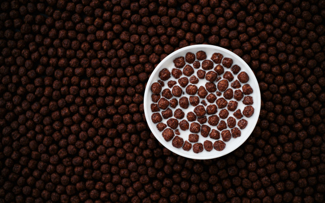 White bowl chocolate balls minimalism free wallpaper - medium preview image