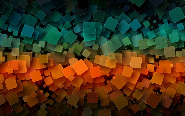 Colorful abstract squares center fence free wallpaper - medium preview image