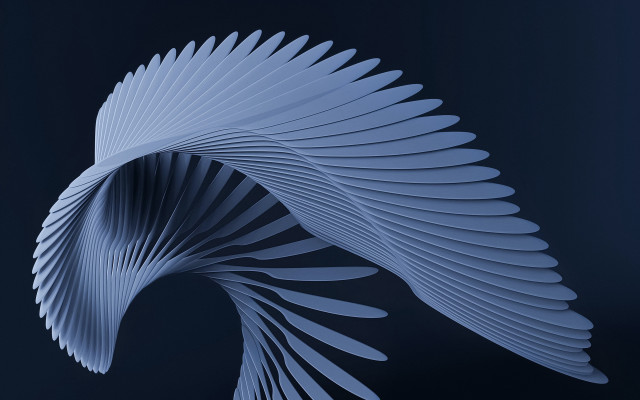 Blue sculpture curved gradient abstract free wallpaper for desktop - medium preview image