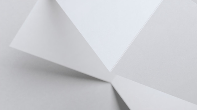 White paper folded clock geometric free wallpaper - medium preview image