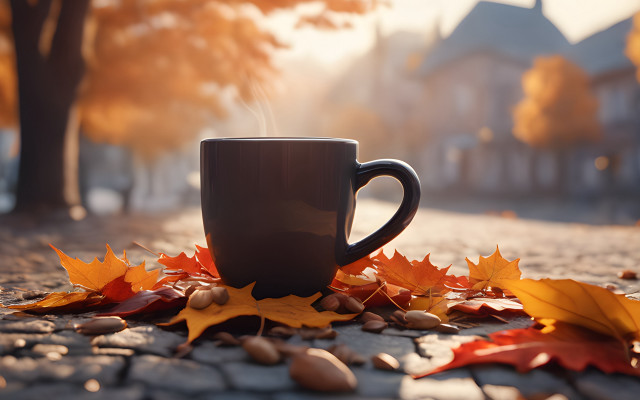 Coffee leaf ground autumn battle free wallpaper - medium preview image