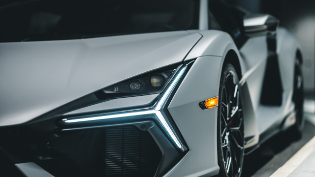 Silver sports car white stripe free wallpaper - medium preview image
