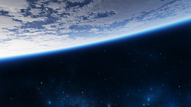 Earth space stars clouds aurora free wallpaper - medium preview image