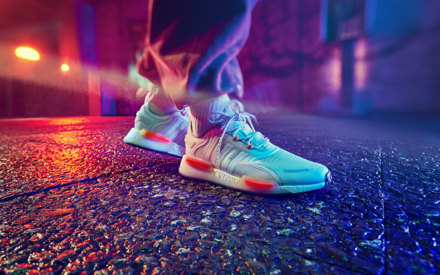 Neon street hologram futurism fireworks free wallpaper - medium preview image