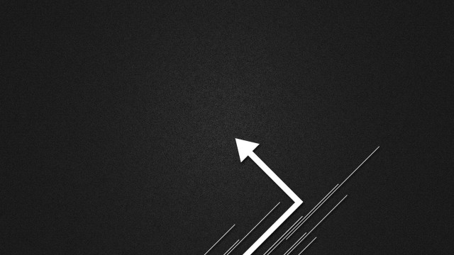 Black white arrow left minimalism free wallpaper - medium preview image