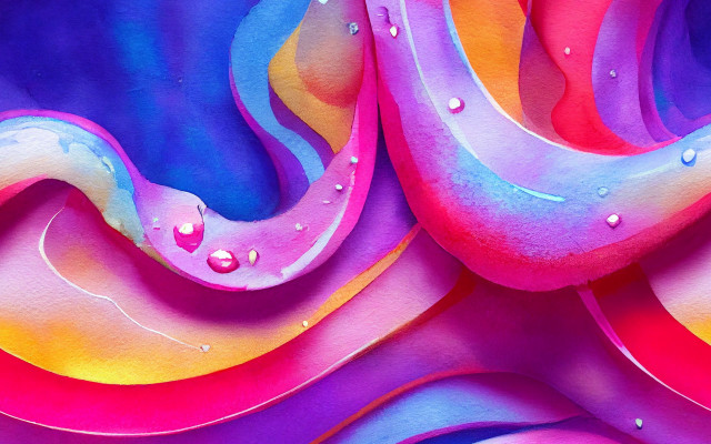 Colorful paint wave water drops free wallpaper - medium preview image