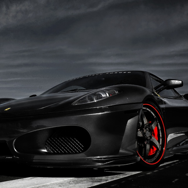 Black sports car cloudy sky #9 free wallpaper - medium preview image