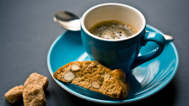 Coffee cookies blueplate spoon morning free wallpaper - medium preview image
