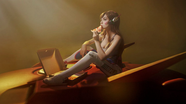 Eve ryder cyberpunk pizza laptop free wallpaper - medium preview image