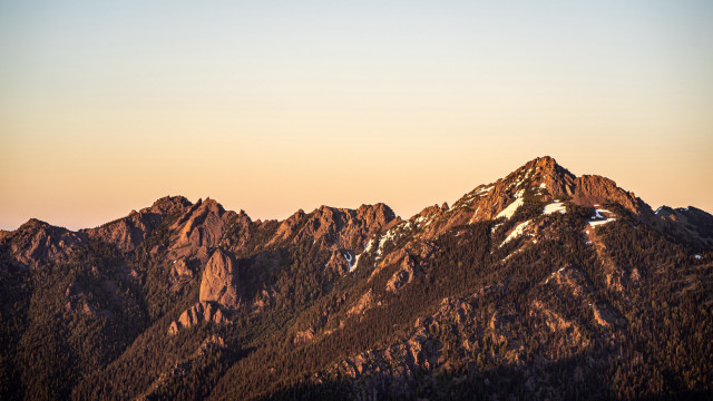 Mountain range sunset snow capped free wallpaper - medium preview image