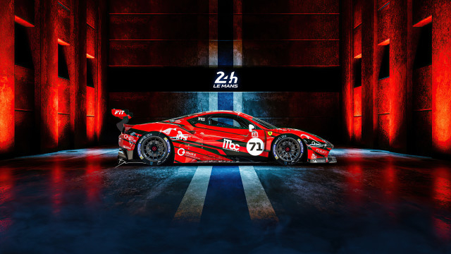 Red sports car tunnel number free wallpaper - medium preview image