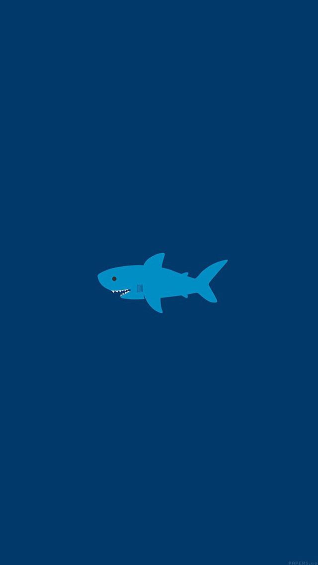 Shark swimming ocean blue background free wallpaper - medium preview image