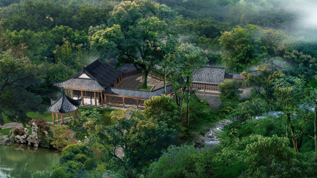 House forest pond detailed render free wallpaper - medium preview image
