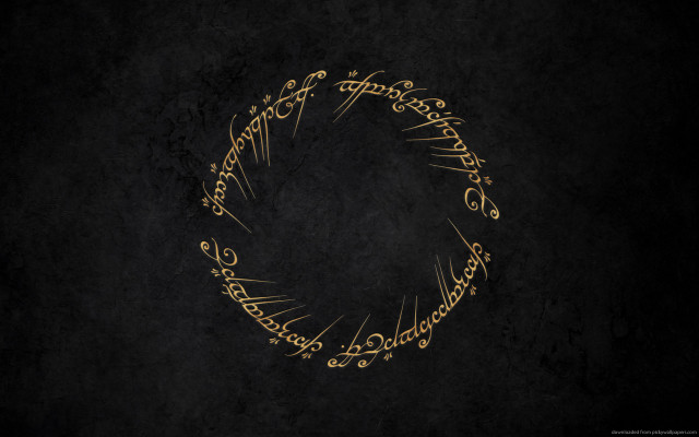 Golden ring lord words dark #3 free wallpaper - medium preview image
