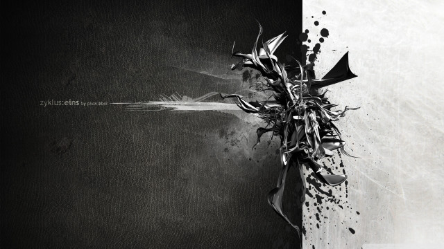Black white flower wall abstract free wallpaper - medium preview image