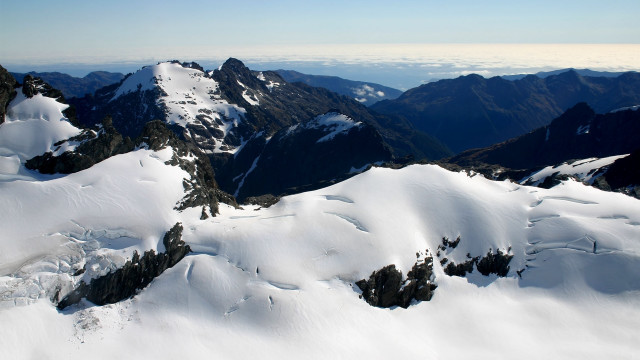 Mountain range snow clouds plane #2 free wallpaper - medium preview image
