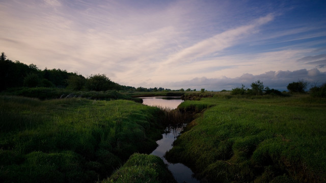 River field cloudy sky lake free wallpaper - medium preview image