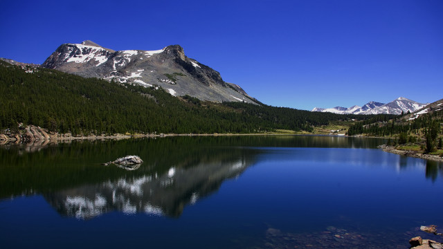Mountain lake forest sky rocks #4 free wallpaper - medium preview image