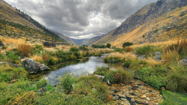 River valley mountains cloudy sky #4 free wallpaper - medium preview image