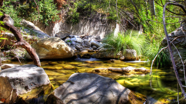 Lush forest stream waterfall nature #4 free wallpaper - medium preview image